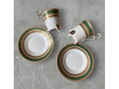 Porcelánové šálky na nožičkách. 60 ml. Sada ( 2 páry )