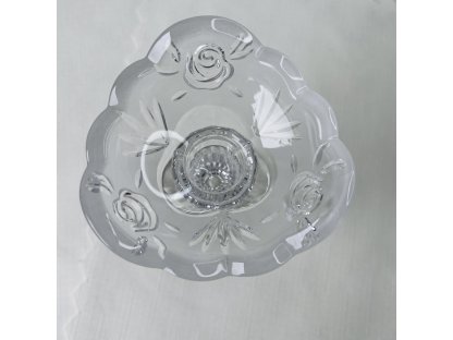Svícen křišťálový.  14 cm.