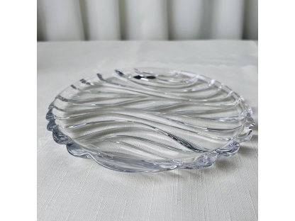 Talíř. Sklo Bohemia.  18,5 cm.  Nove.