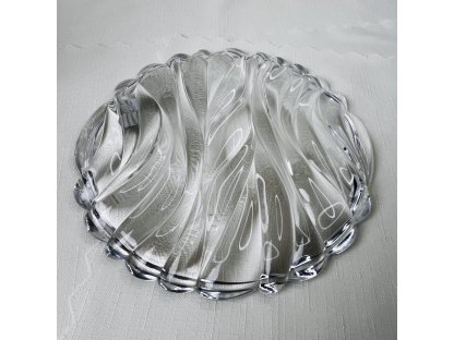 Talíř. Sklo Bohemia.  18,5 cm.  Nove.