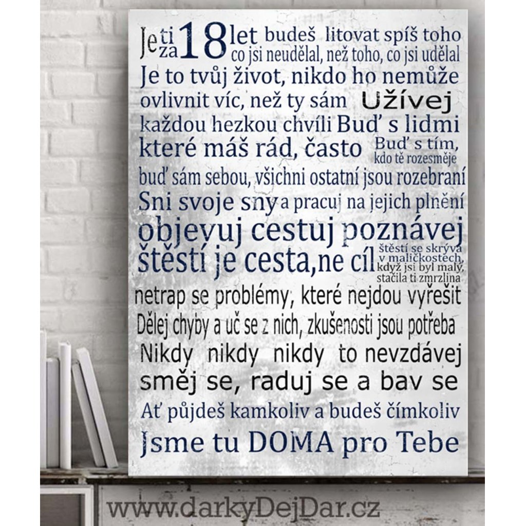 dárek k 18 narozeninám