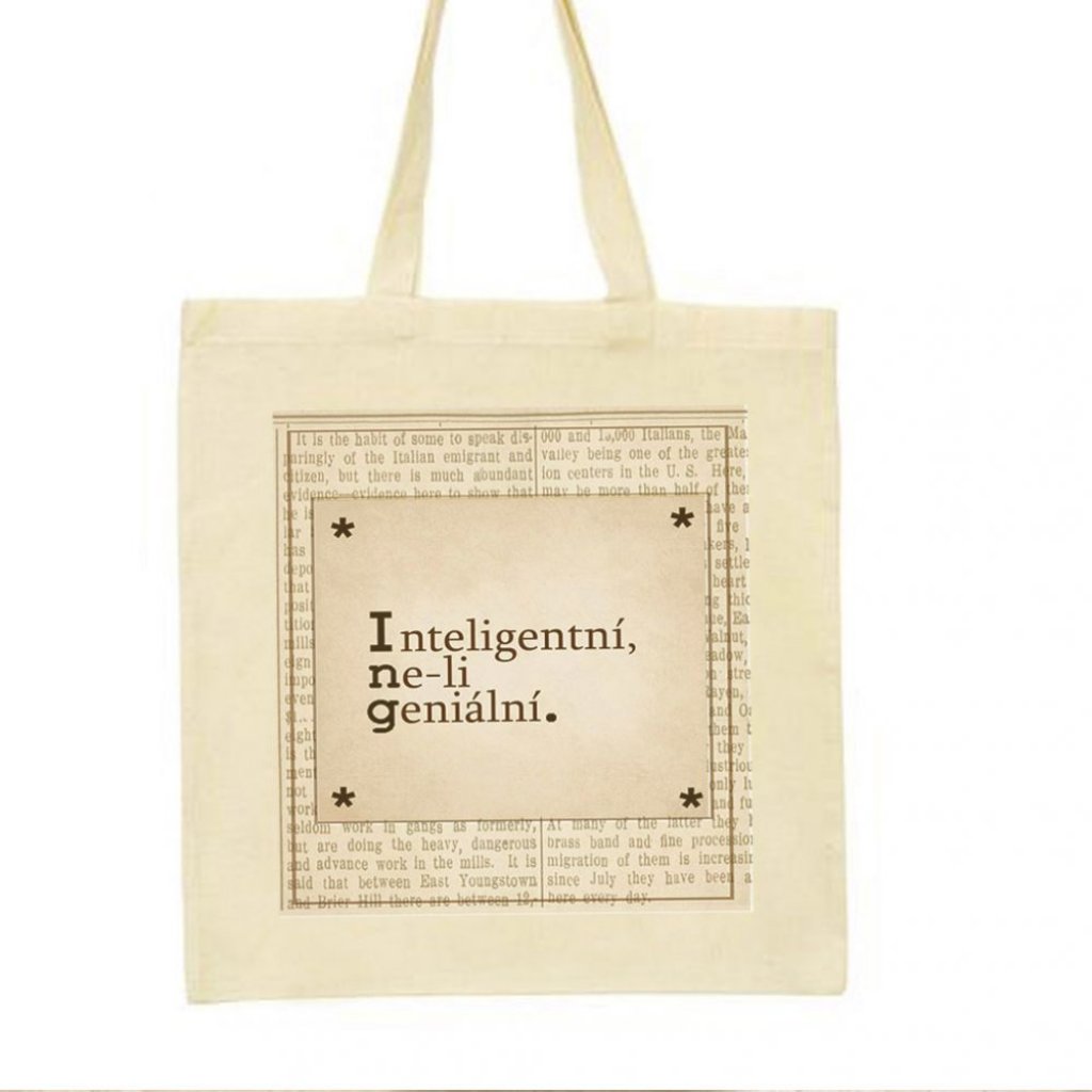 Plátěná taška s originálním potiskem k promoci pro všechny Ing.