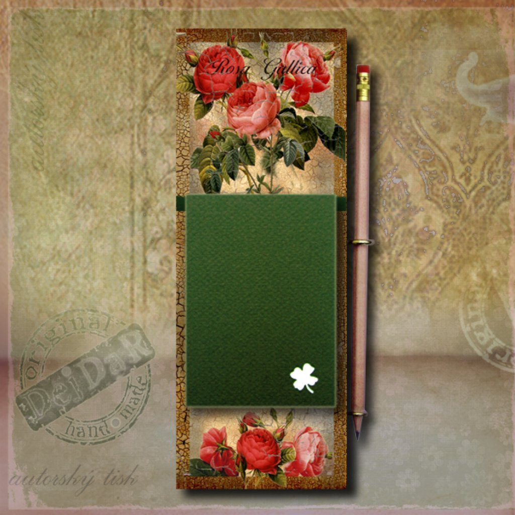 Zápisník dekorace růže I.