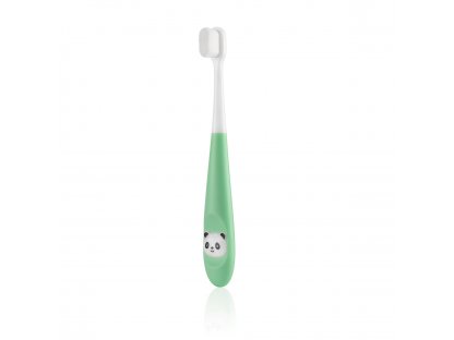 Dětský zubní kartáček s Micro Nano vláken panda zelená