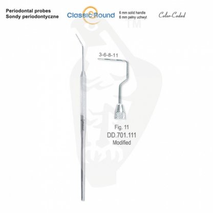 CLASSIC - ROUND sonda periodontická zabarvená fig.11 DD.701.111 upravená