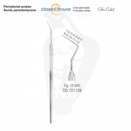 CLASSIC - ROUND sonda periodontická zabarvená fig.12UNC DD.701.128