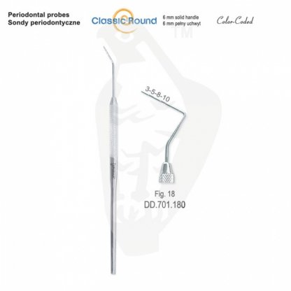 CLASSIC - ROUND sonda periodontická zabarvená fig.18UNC DD.701.180
