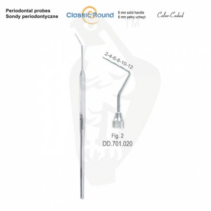 CLASSIC - ROUND sonda periodontická zabarvená fig.2 DD.701.020