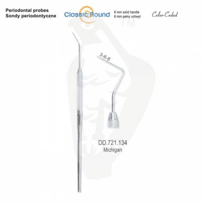 CLASSIC - ROUND sonda periodontická zabarvená MICHIGAN  DD.721.134