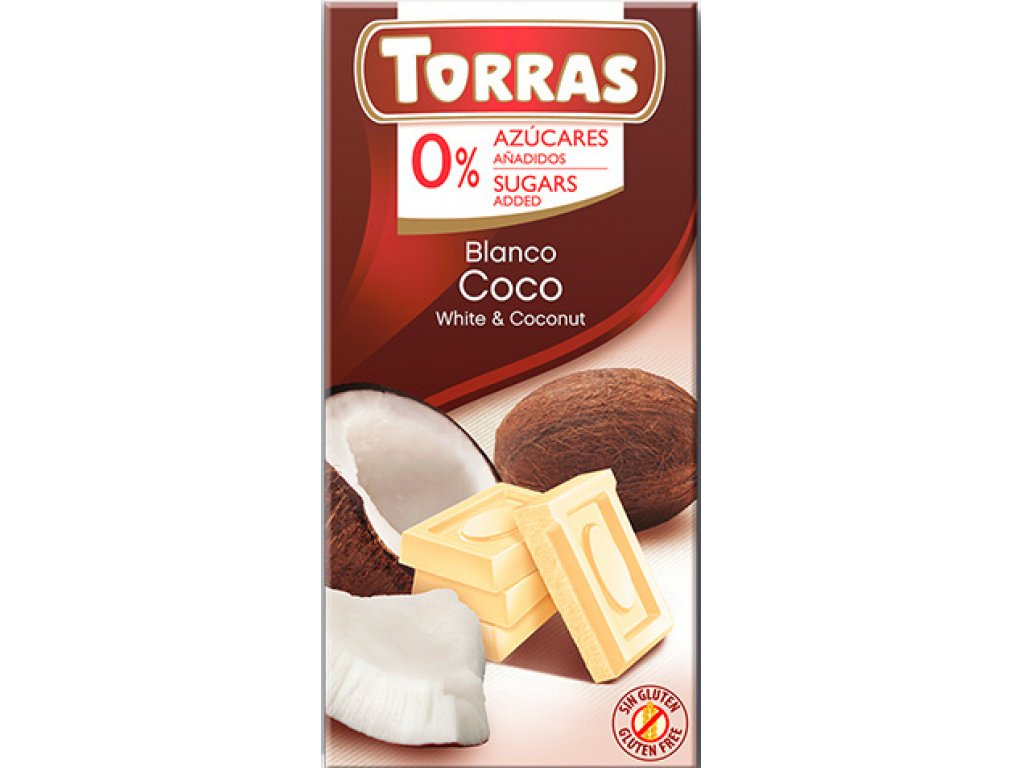 Bílá čokoláda s kokosem 75g