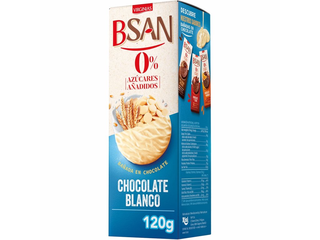 BSAN Chocolate Blanco 0% azúcar 120g