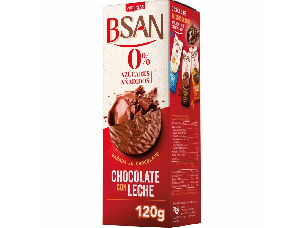 BSAN con Leche 0% azúcares 120g