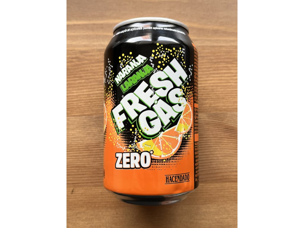 FRESH GAS bez cukru pomeranč 330ml