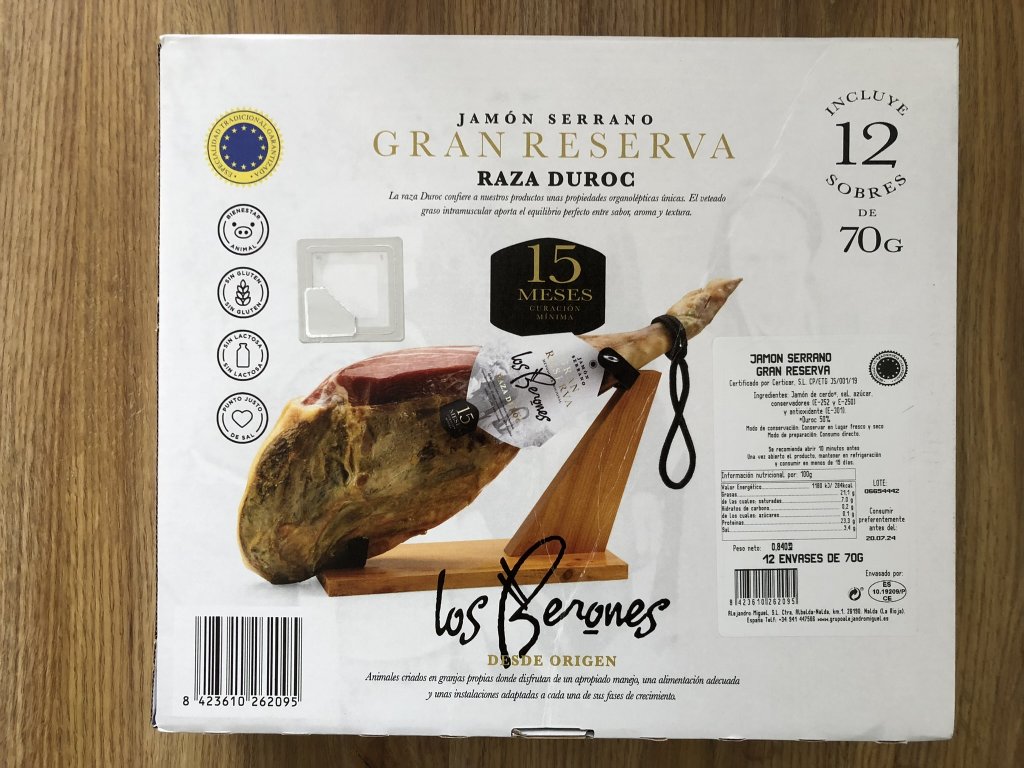 Los Berones Gran Reserva Serrano v balení 12x70 g