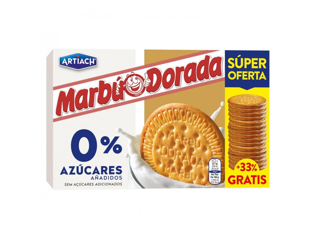 Sušenky Artiach Marbú Dorada Maria bez přidaného cukru 400 g