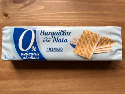 Barquillos Nata 0% azúcares añadidos 210g