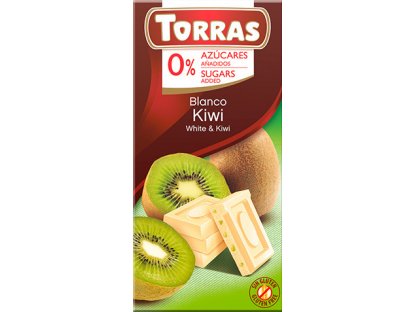 Bílá čokoláda s kiwi 75g