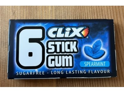 Clix mátová žvýkačka bez cukru 15,6g