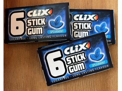 Clix mátová žvýkačka bez cukru 15,6g