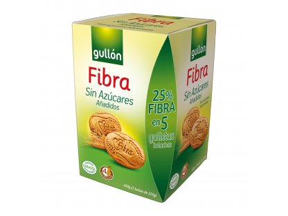 Galletas fibra sin azúcar añadido Gullón 450 g