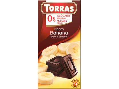 Hořká čokoláda s banánem 75g