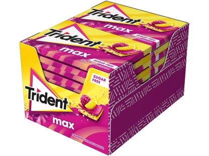 TRIDENT MAX malina citron bez cukru 27g