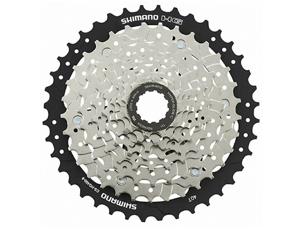 8-kazeta SHIMANO CS-HG400 11-40 zubů, stříbrná/černá