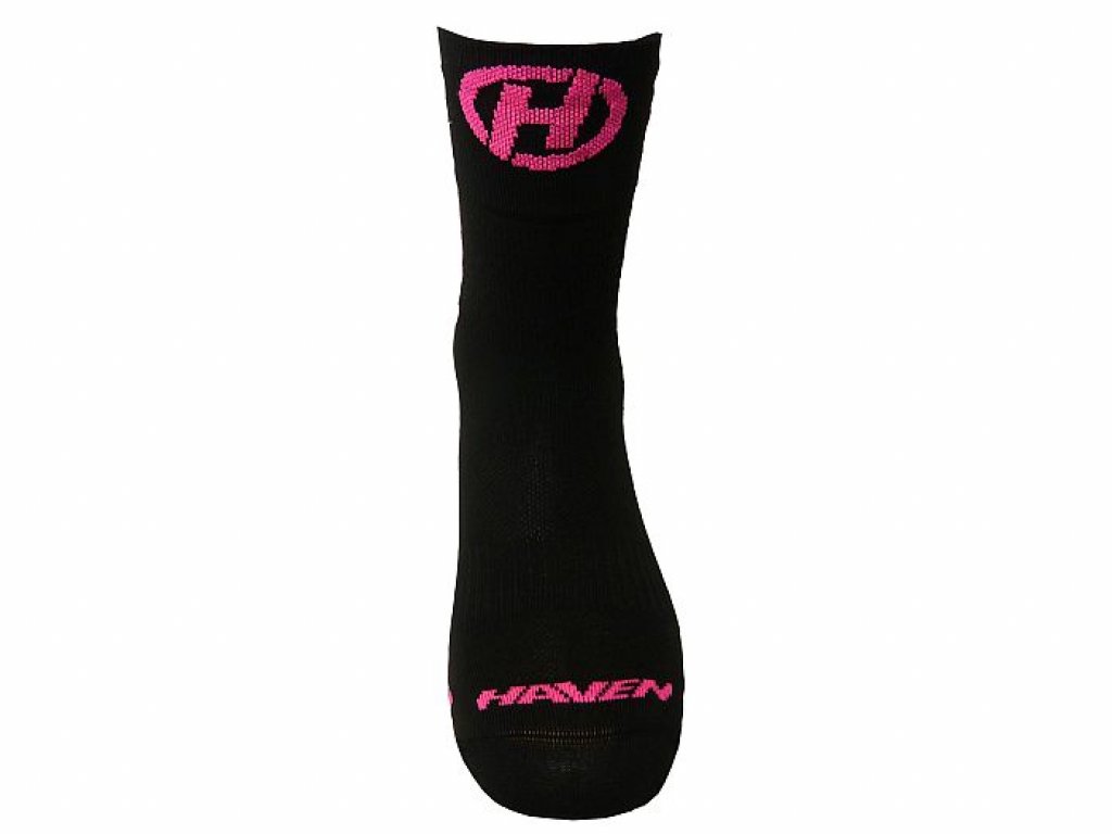 Ponožky HAVEN LITE Silver NEO LONG black/pink 2 páry 8-9 (42-43)