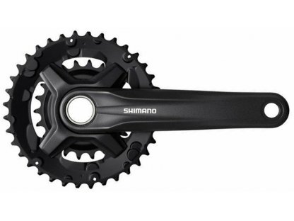 kliky SHIMANO FC-MT210B2, 175mm 36x22, černé, bez krytu, 9 speed