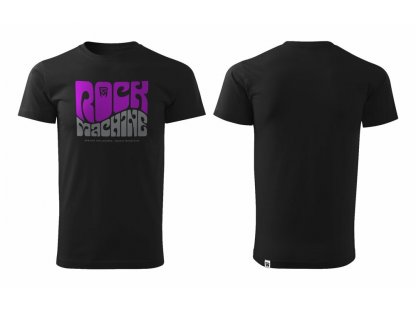 tričko ROCK MACHINE Wave černo/fialovo/stříbrné vel.XL