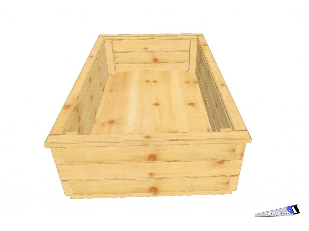 Dřevěný truhlík Áčko 60/100
