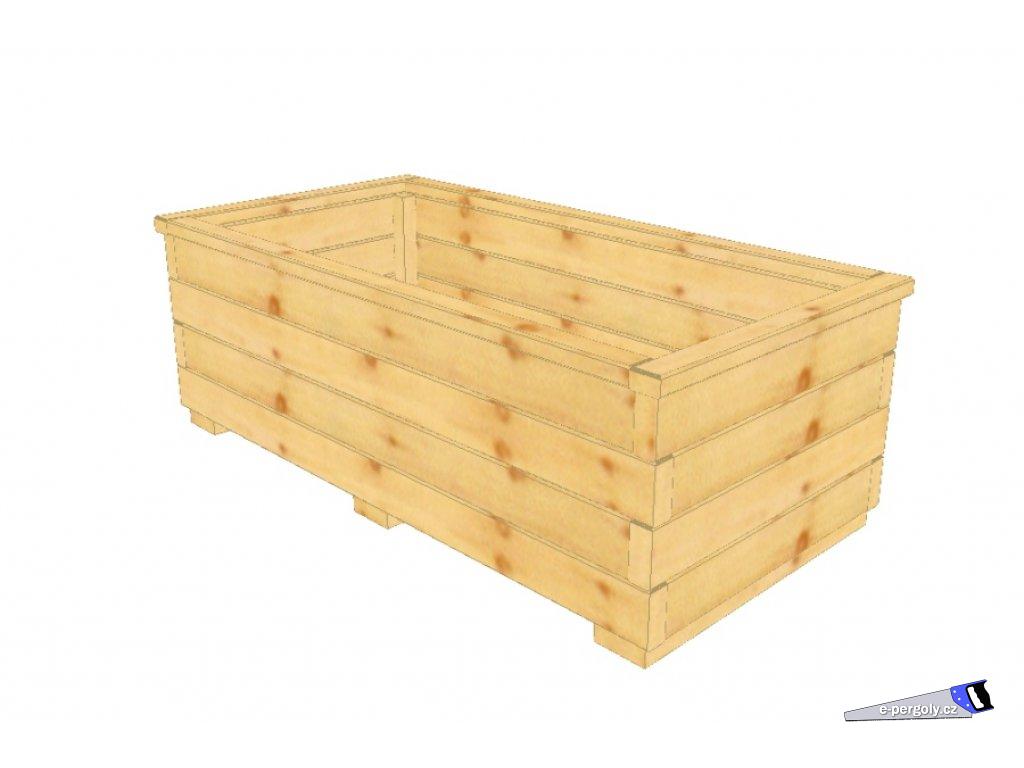 Dřevěný truhlík Áčko XL 50/100