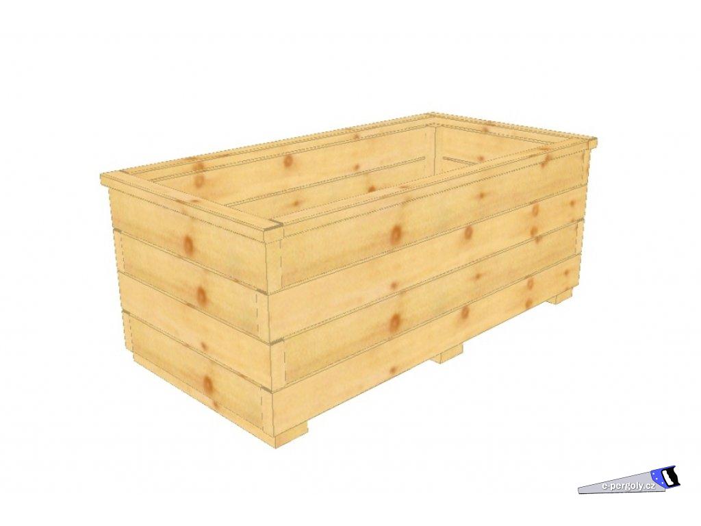 Dřevěný truhlík Klasika XL 50/100