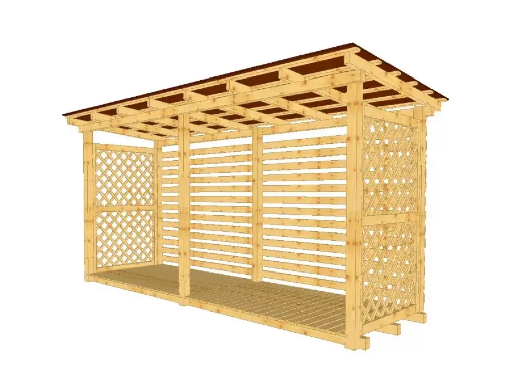 Dřevník Macík 120400 střecha trapéz plech
