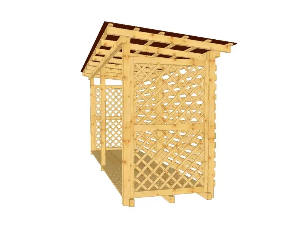 Dřevník Macík 120400 střecha trapéz plech
