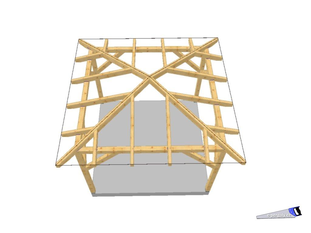 Zahradní altán Alfa A3030 - dřevěná konstrukce