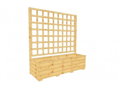 Dřevěný truhlík Vendy XL 40/130 s mřížkou