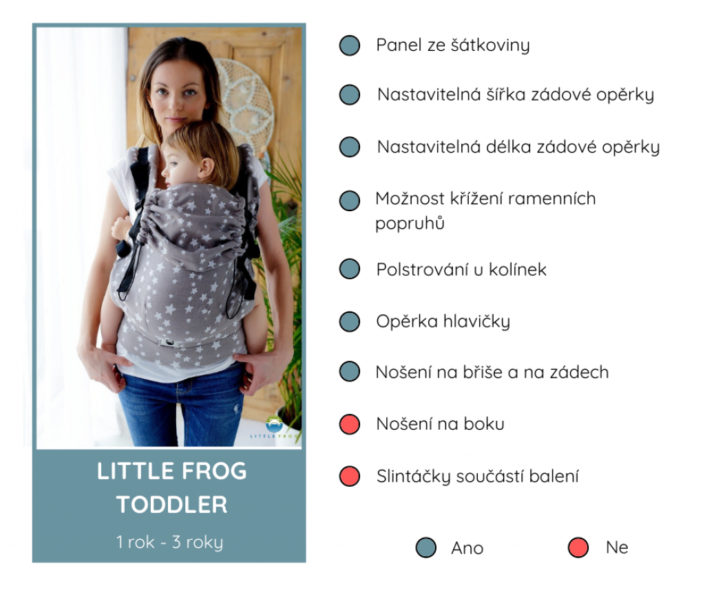 ERGONOMICKÉ NOSÍTKO - LITTLE FROG - DAY SKY - toddler