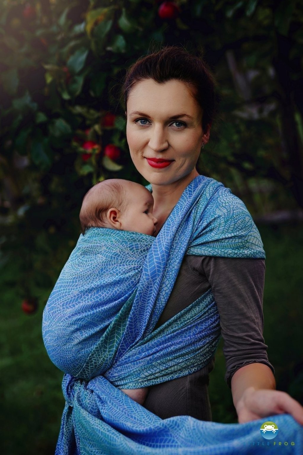 ŠÁTEK NA NOŠENÍ DĚTÍ - LITTLE FROG - MARINE LINEN WILDNESS