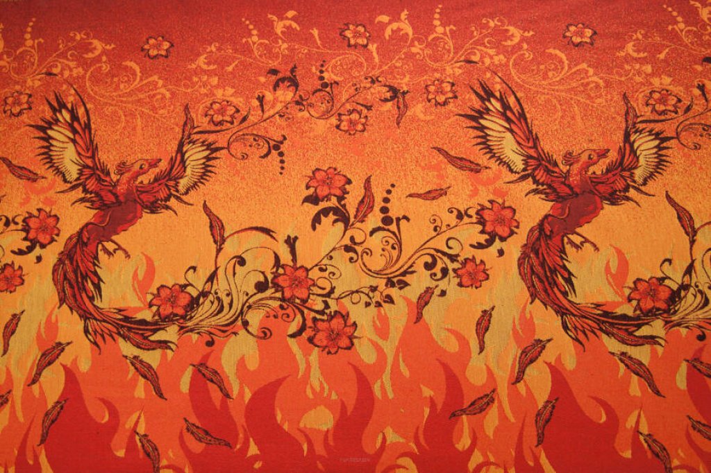 ŠÁTEK NA NOŠENÍ DĚTÍ - NATIBABY - Glowing Phoenix Laranja