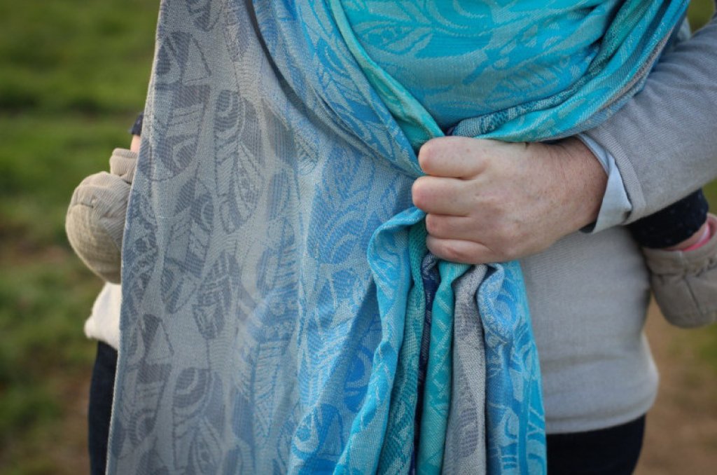 ŠÁTEK NA NOŠENÍ DĚTÍ - Yaro - Four Winds Aqua Grad Natural Hemp
