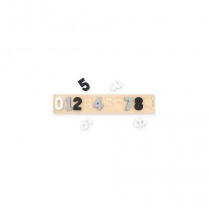 Jollein - dřevěné číselné puzzle (šedo-bílé) 2