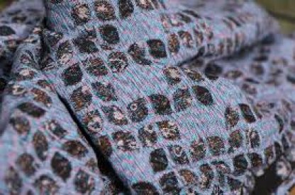 ŠÁTEK NA NOŠENÍ DĚTÍ - Yaro - Petals Ultra Blue Mouline Linen Seacell