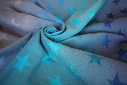 ŠÁTEK NA NOŠENÍ DĚTÍ - Yaro - Stars Aqua Grad Grey
