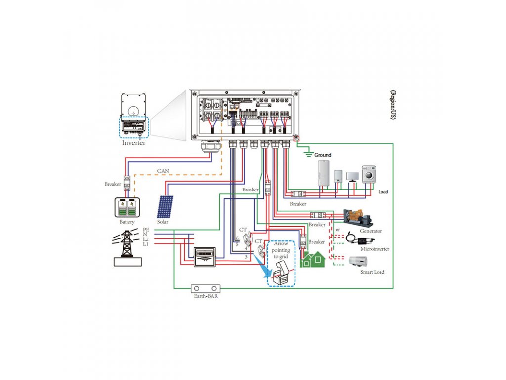 Střídač Deye SUN 10 kW Hybridní 3 fázový 