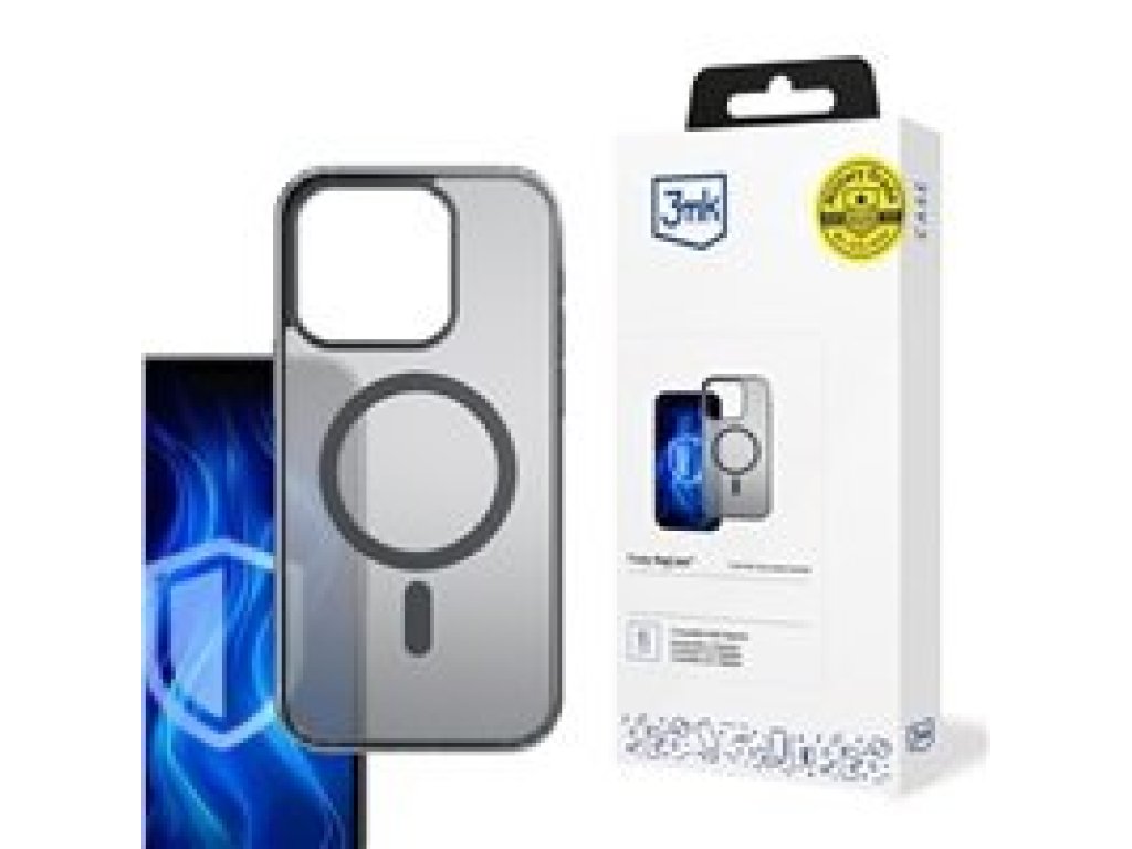 3MK Frosty MagCase Black pro Apple iPhone SE4/16E (5903108641876)