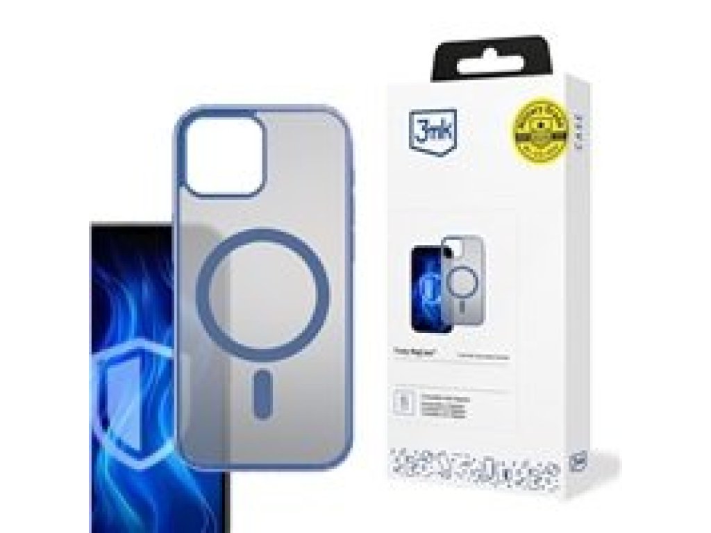 3MK Frosty MagCase Blue pro Apple iPhone SE4/16E (5903108641845)