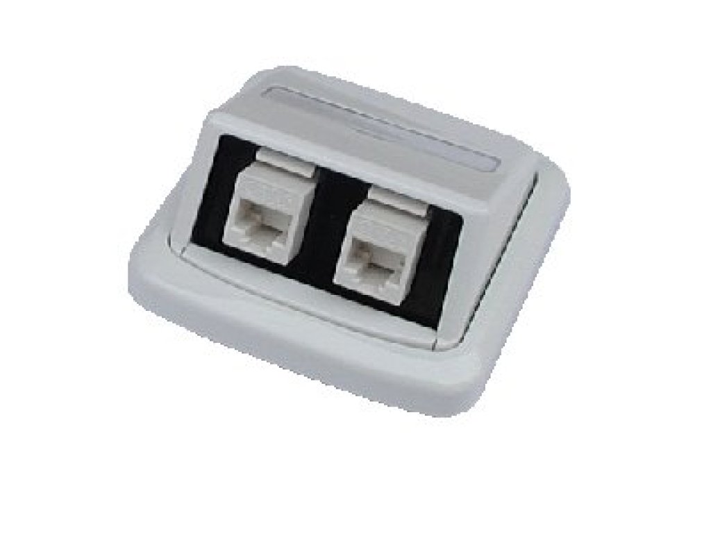 ABB dvojzásuvka TANGO 2xRJ45 Cat5e UTP bílá