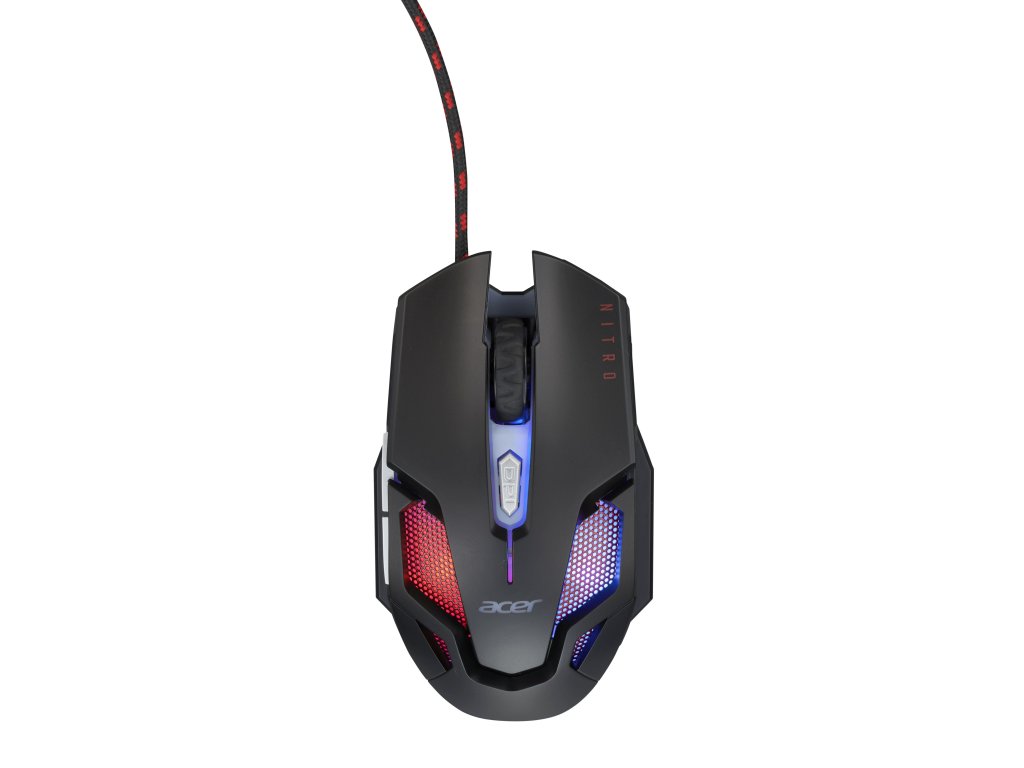 ACER Nitro Gaming Mouse II - Herní, Optická, Pro praváky, 7 200 DPI, Drátová USB, černá (GP.MCE11.039)