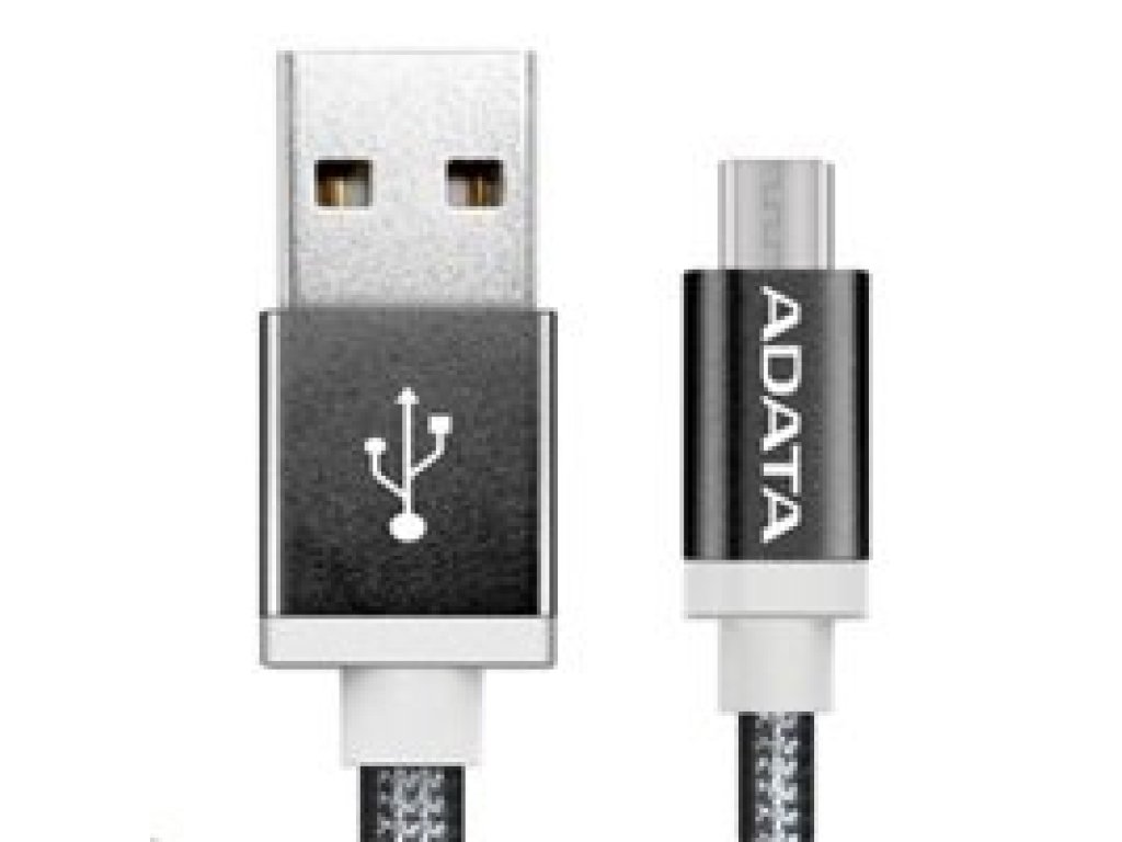 ADATA kabel USB 2.0, A-B micro, M/M, propojovací, 1m, černý (AMUCAL-100CMK-CBK)